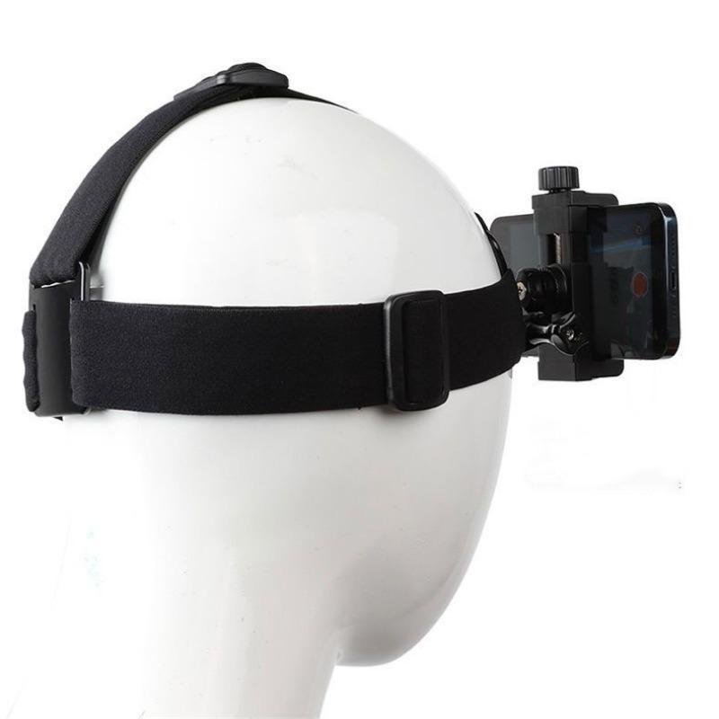 Head Mounted Phone Holder, Adjustable First Person View Shooting Camera Holder, Video Live Broadcast Clip for Outdoor Cycling