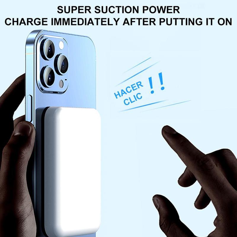 Magnetic Battery, 10000mAh 5000mAh Wireless Portable Charger, 22.5W Wireless Charging with Cradle, Magnetic Security Compatible, for IPhone 15 14 13 12