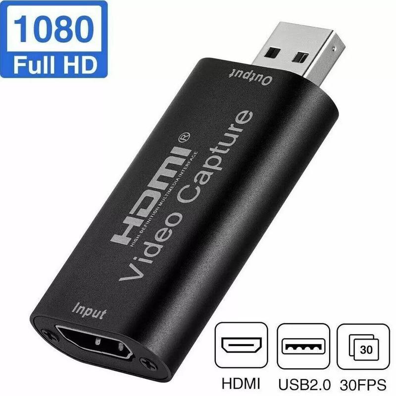 HDMI to USB Video Capture Card 1080P Recorder Video 4K HDMI Video Capture Card, Cam Link Card Game Audio Capture Adapter HDMI to USB 2.0 Record Capture Device for Streaming, Live Broadcasting, Video Conference, Teaching, Gaming, PS4, Xbox One, PC