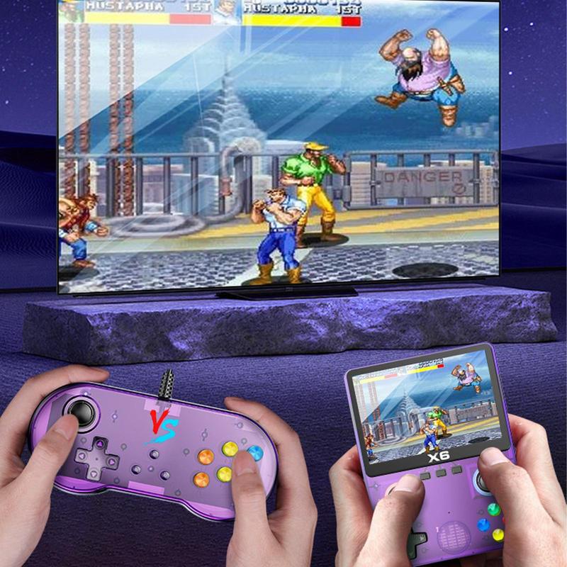 PENGTENG Retro Game Console with 32G Card & Built-in 10000+ Games, 3.5 Inch IPS OCA Full Fit Color Screen Handheld Game Console, USB Rechargeable Portable Gaming Console