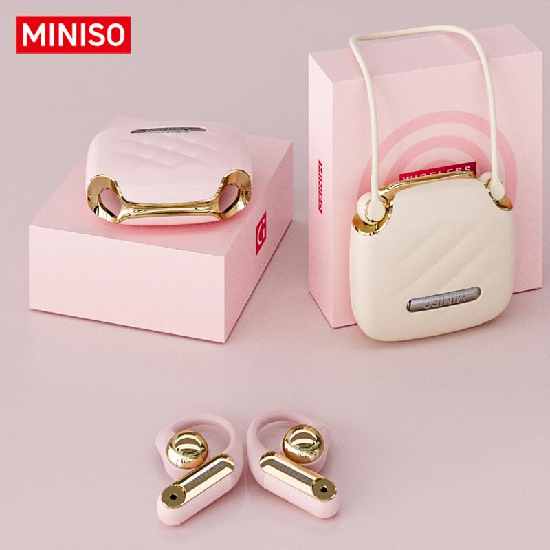 MINISO X81 Open Translation Wireless Bluetooth Headset OWS Ear-hook Sports Earphone Support 148 Languages Real Time Bluetooth Translation Noise Reduction Waterproof HIFI Sound Quality Bag Style Headphones With microphone