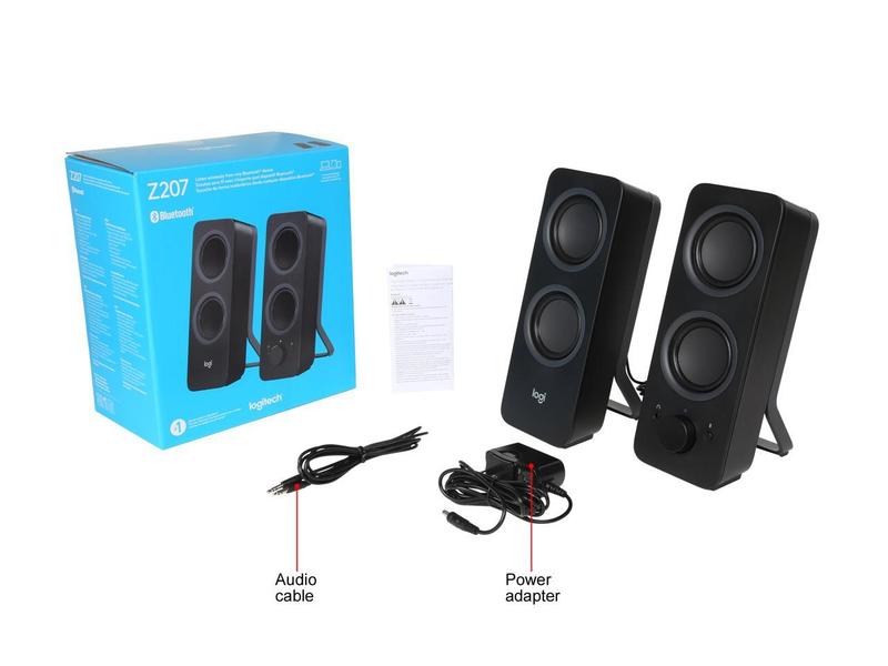 Logitech Z207 2.0 Multi Device Stereo Speaker (Black)