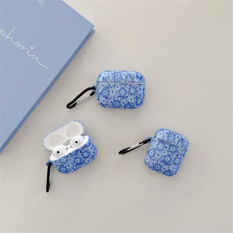 Flower Pattern Headphone Case, 1 Count Decorative Earphone Protector Cover, Earphone Accessories Compatible with AirPods 1 2 3 Pro