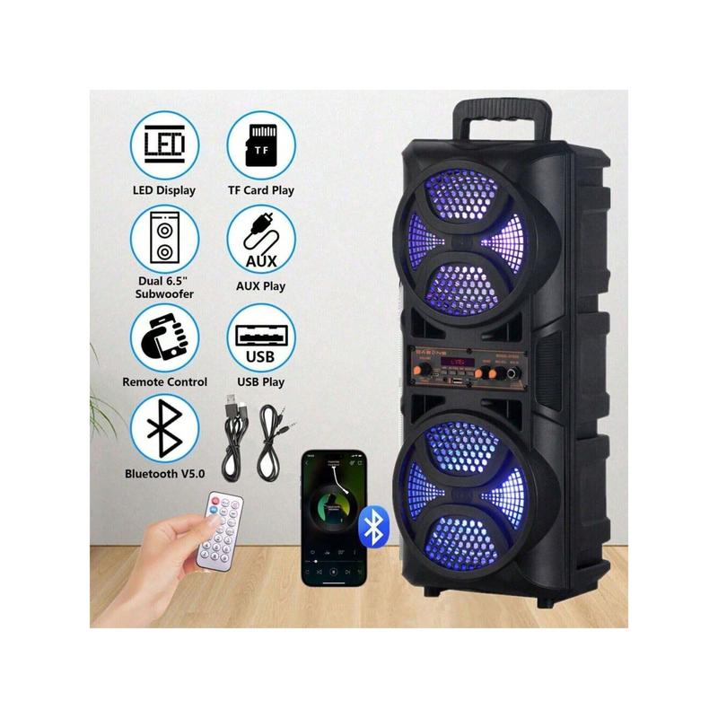 3000W Portable Bluetooth Speaker Sub Woofer Heavy Bass Sound System Party+Remote