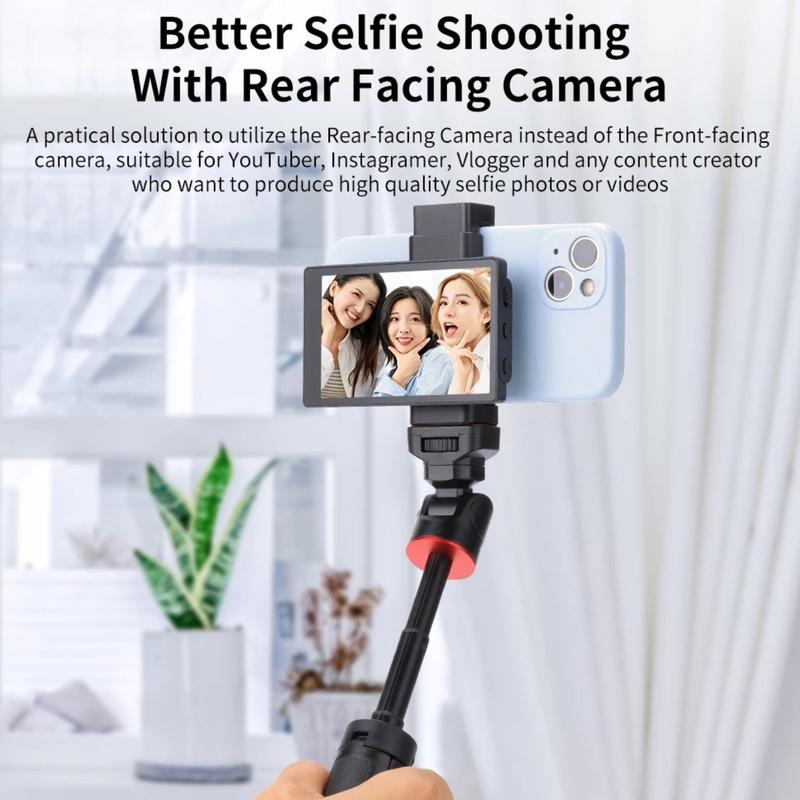 Screen mirror for content phone vlogging Portable Wireless Screen Mirror for iPhone, mirror screen for TikTok, Photgraphy YouTube content creator Selfie Cellphone Smartphone Accessories Stream Tripod Aluminum