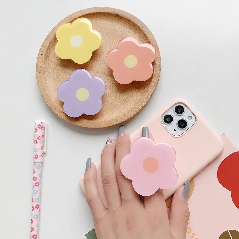 Cute Flower Shaped Phone Holder, Multi-functional Mobile Phone Grip Stand Holder, Phone Accessories for Smartphone Tablet Cell Phone