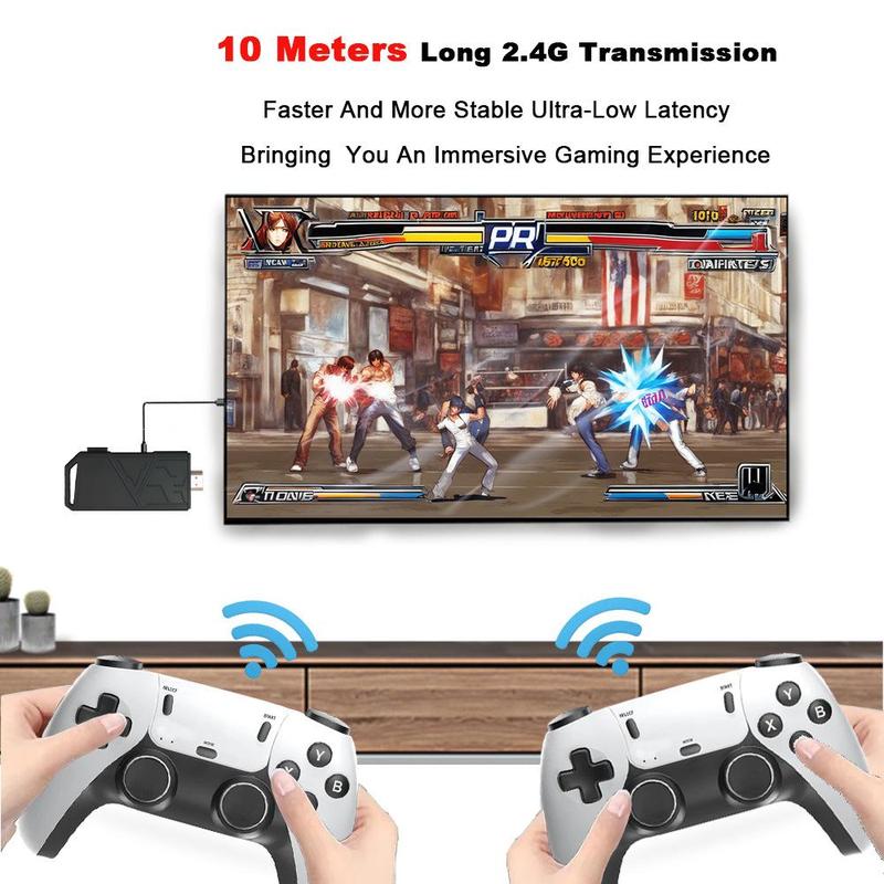 20000+ Games Wireless Retro Game Stick, Vintage Game Stick HD Output System Built in 23 Emulators Plug and Play Video Game Consoles with 2.4G Wireless Controllers,64GB TF Card for All of Ages