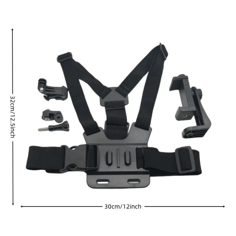 Outdoor Cycling Mobile Phone Chest Mount Harness Strap Holder, Phone Chest Mount Harness Strap Bracket, Universal Cell Phone Chest Mount for Outdoor Sports