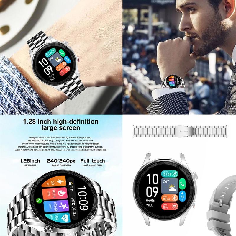 Business Smart Watch for Men and Ladies, Full Touch Smart Watch with Heart Rate Monitoring & Sleep Tracking, Smartwatch for Android & IOS