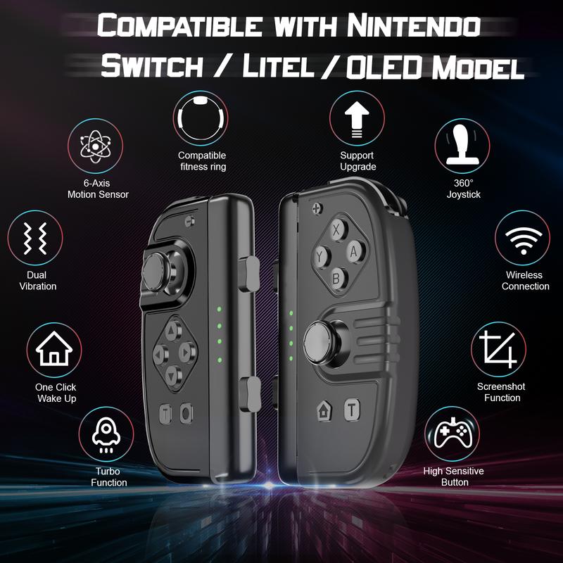 Switch Controller for Nintendo Switch, JoyPad L R Switch Controllers Compatible with Nintendo Switch Lite OLED (Black)