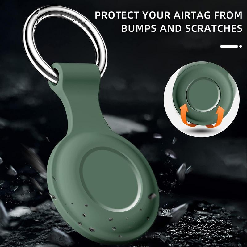 Silicone Case Tracker Keychain, Safety Anti-lost Protector Case Cover, Holder Case with Key Ring, Protective Case Cover Compatible with Apple Airtag