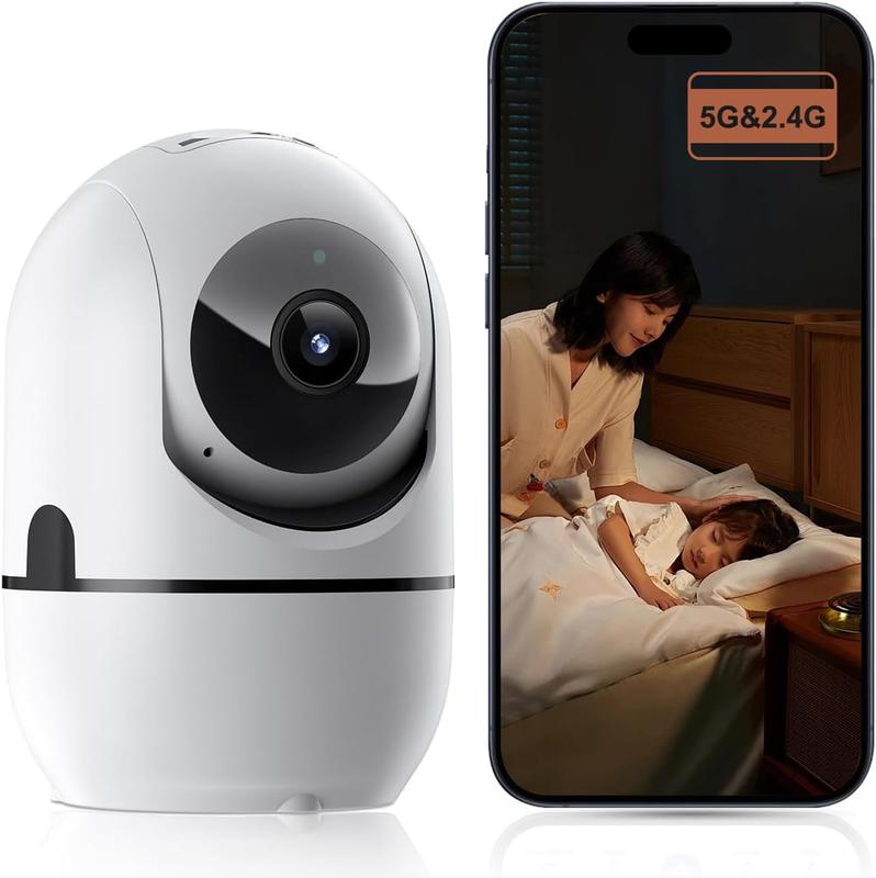 Security Cameras Wireless Indoor, 5G&2.4G WiFi Indoor Camera for Home Security, Pan Tilt Baby Pet Camera with Phone App, Motion Sensor & Night Vision, 2-Way Audio, TF Cloud Storage