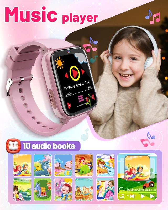 Smart Watch for Kids with 26 Games Girls Toys Age 6-8 Birthday Gifts Ideas for Girls 3 4 5 7 9 6 8 Year Old Christmas Stocking Stuffers for Kids