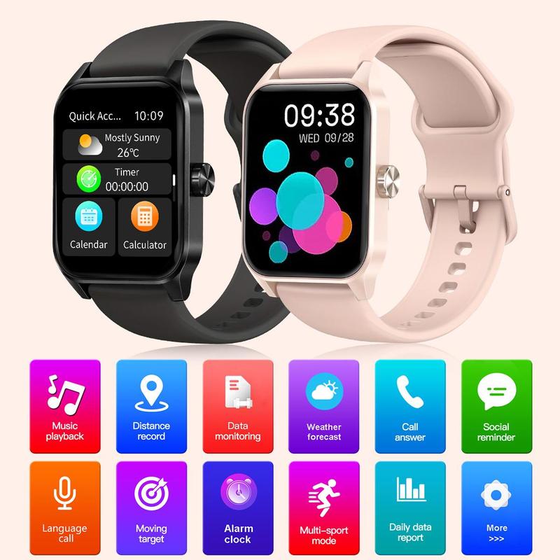 COIUSOR Multifunctional Smart Watch, Full Touch Screen Fashion Digital Watch with 100+ Sports Modes, Waterproof Sports Fitness Watch for Women & Men