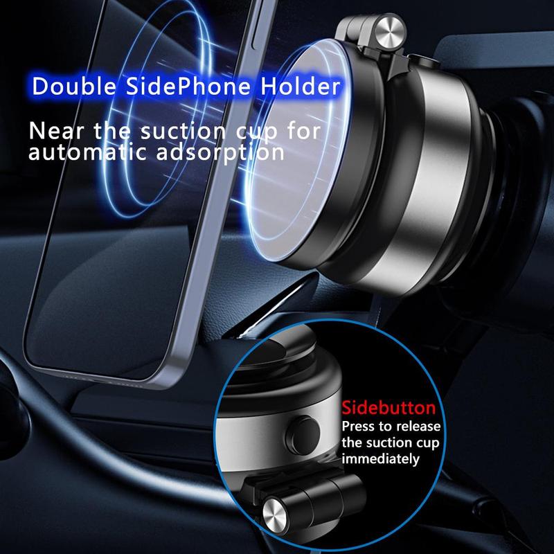 RNABAU 360° Rotatable & Foldable & Retractable Car Phone Holder, Magnetic Car Phone Holder, Suitable for Indoor Smooth Walls, Glass, and Car Interior