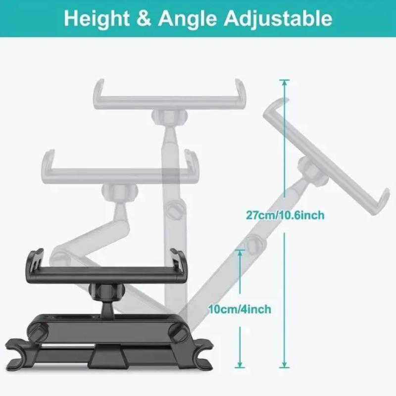 Car Headrest Tablet Holder, Adjustable Car Phone Holder, Universal Car Phone Holder for Car Seat Back, Multifunctional Car Interior Accessories