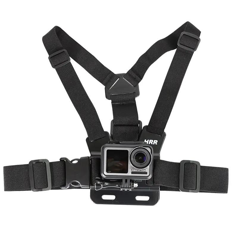 Sports Camera Chest Strap Mount, Adjustable Camera Chest Strap, Camera Accessories for Gopro Hero 9 8 7 6 5 4 Insta360 R X2 DJI OSMO Action Camera