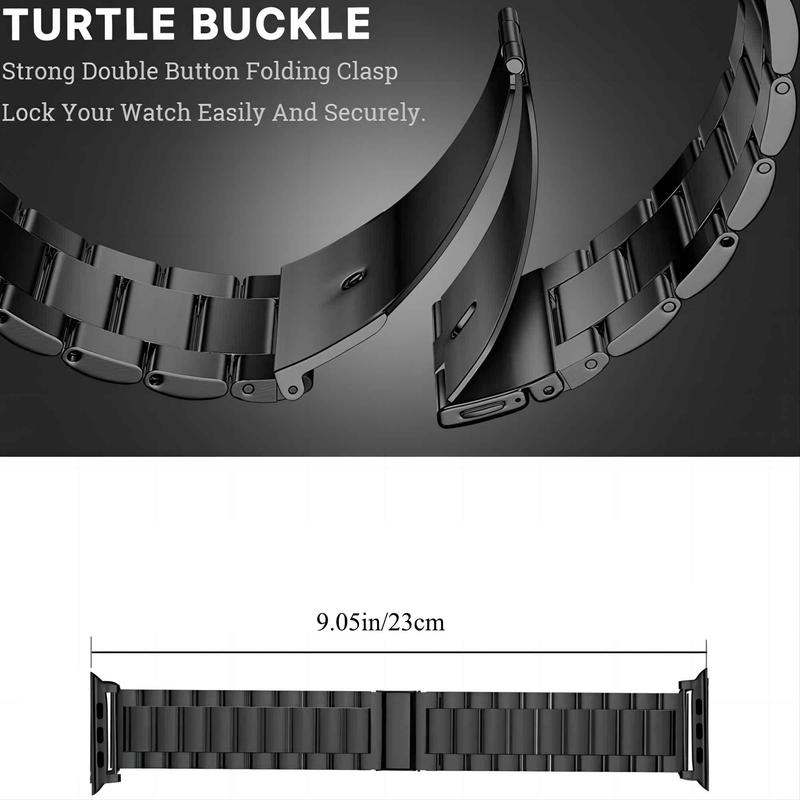 Stainless Steel Watch Band with Tool, Business Watch Band for Apple Watch 49 46 45 44 42 41 40 38mm, Smart Watch Accessories for Men & Women