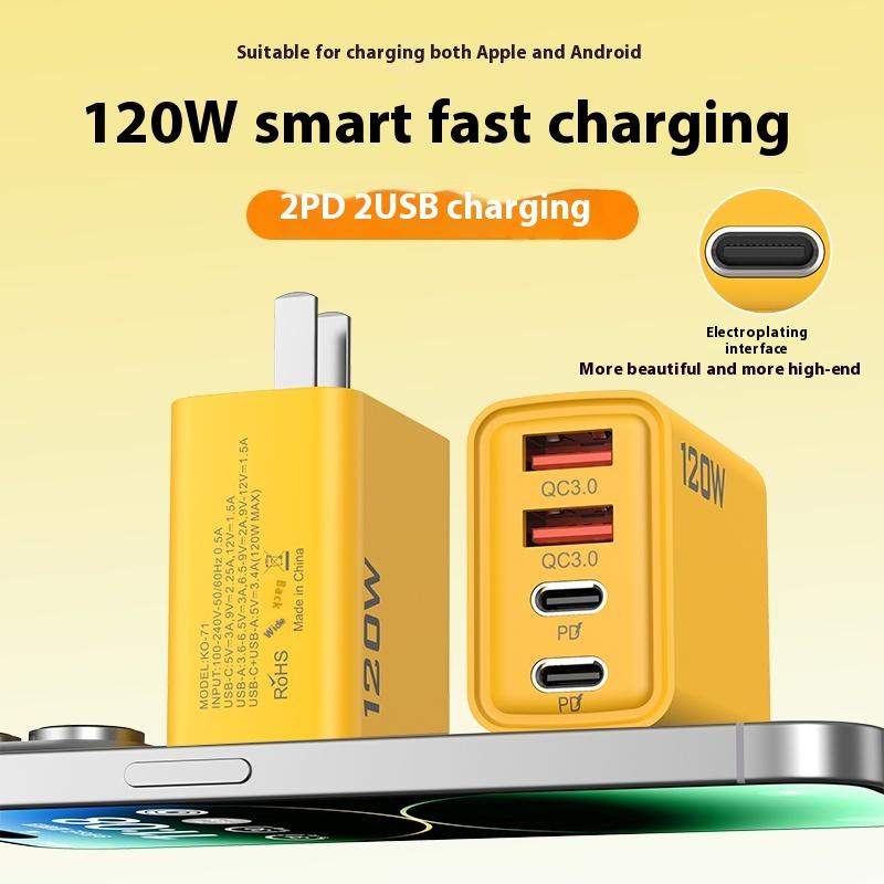 [Max120w] pdiphonefast chargingusb c fast charging type cquick charge 3.0 phone charger adapterusb wall charger for iPhone & androidmobile earphoneselective celphone smartphoneplug devices Cellphone Electronic