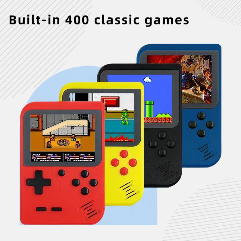 400 Games in One Portable Game Player Kids Electronic Game Toy For Children Handheld Game Console rechargeable boy game portable gaming Portable child gift play  plug quick delivery g Mini Handheld Cable Charging Arcade Screen Protection playstation