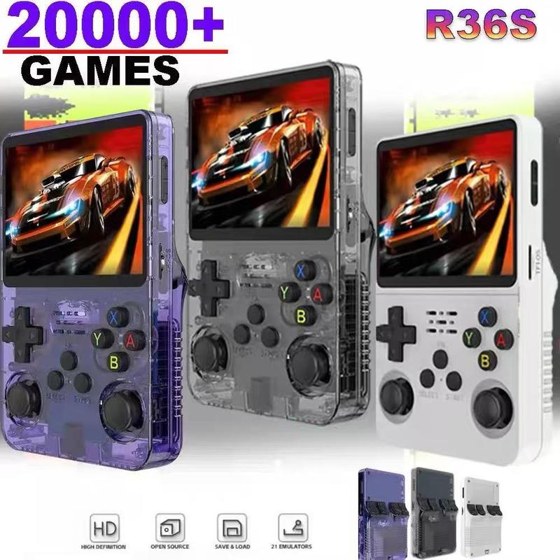 R36S Retro Handheld Video Game Console Linux System 3.5 Inch IPS Screen Portable Pocket Video Player 128GB Games Gift