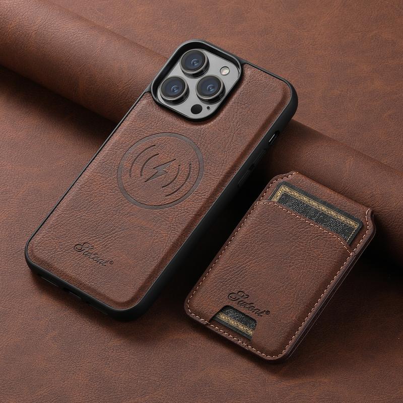 2 IN 1 Magnetic Leather Case For iPhone 16 Pro Max 15 14 13 12 Pro Max 15 14 Plus MagSafe Card Holder Wallet Case Flip Stand Cover