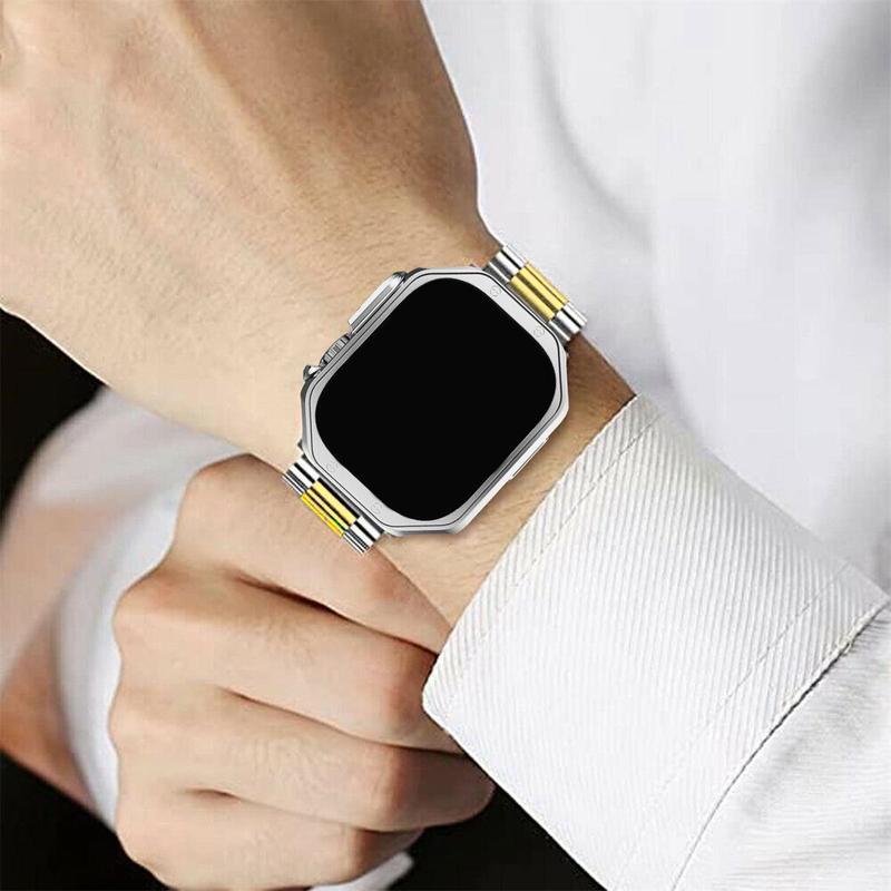 Stainless Steel Smartwatch Band, 1 Count Fashion Smart Watch Band with Tool, Watch Accessories for iWatch Smartwatches Series 38mm 40mm 41mm 42mm 44mm 45mm 49mm