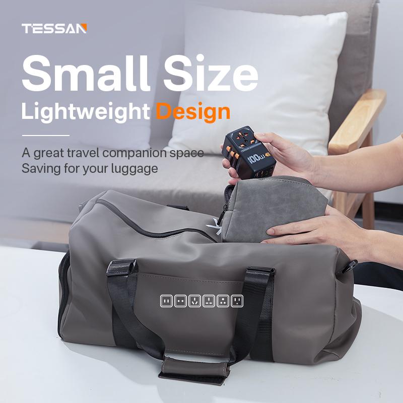 TESSAN Universal Travel Adapter 35W 65W 100W GaN, International Plug with 4 USB(2 USB C) Ports for US to European EU UK AUS Ireland(Type C G A I)