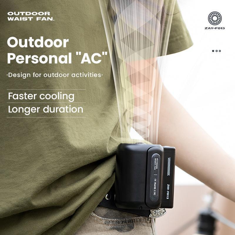 Long battery life Cool Clip Fan Under Shirt2024 New Rechargeable Waist Clip Fan3 Speeds Strong Airflow Wearable Personal Clip FanCool Clip Waist FanBelt Fan Clip on Waist Cooling Fan for WorksTravelCampingWhite black army green Mobile Usb Portable