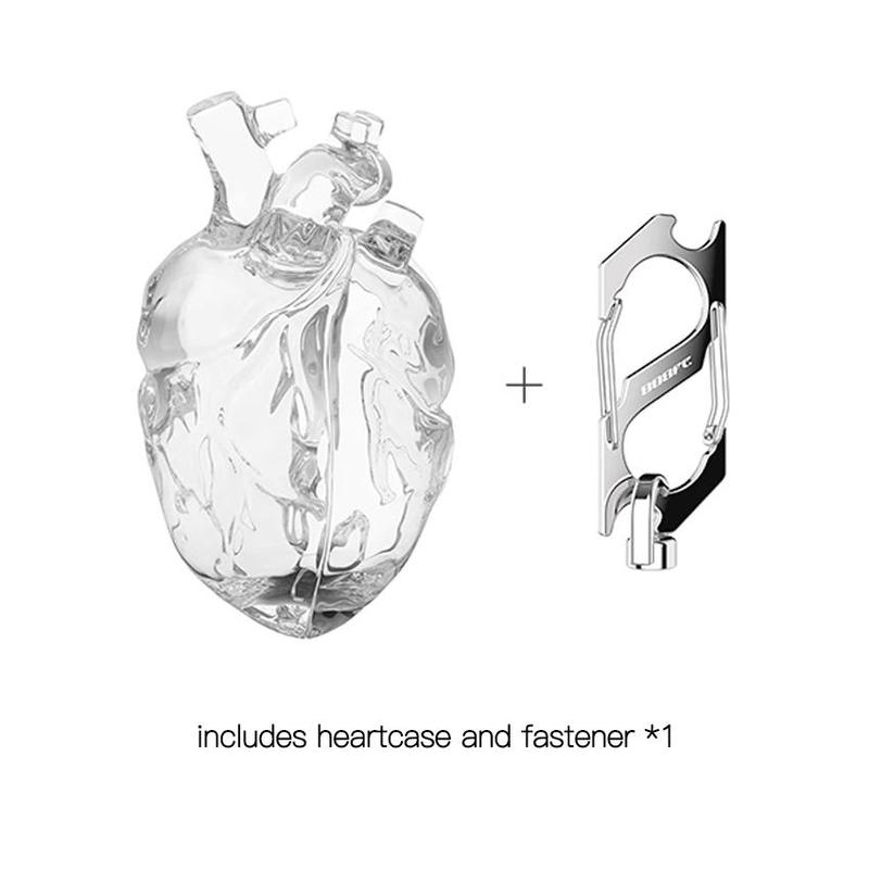 Creative Heart Shaped Design Earphone Case with Fastener, Luxury Designer Case, Anti-drop Earphone Protective Cover, Fashion Headphones Accessories for AirPods Pro Pro2