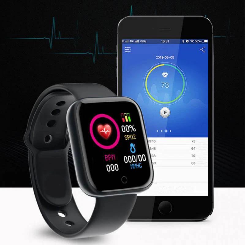 Smart Watches Fitness Bracelet Women Men Bluetooth Connected Phone Music Sports Bracelet Sleep Monitor Y68 Clock Smartwatch D20