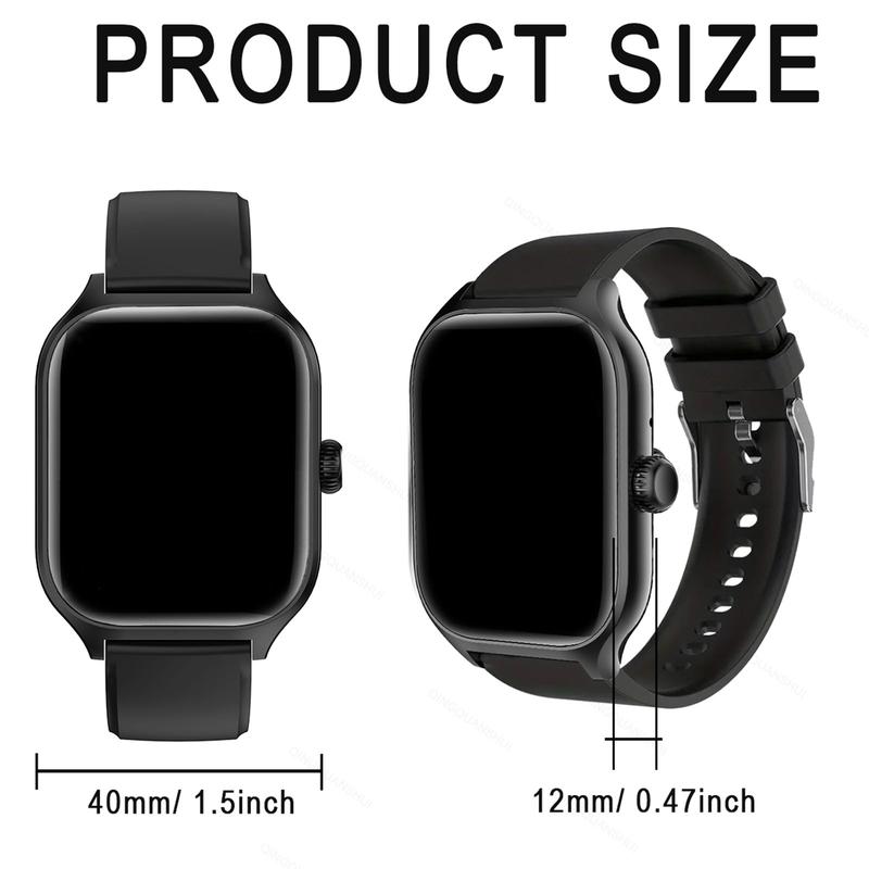 Smart Watch, Wireless Call Dial, Multi Sport Mode, Incoming Call Alert & Rejection, Message Alert View, Multiple APP Alerts, Suitable for Men & Women, Sports Watch, Custom Wallpaper, Compatible with iPhone Andriod