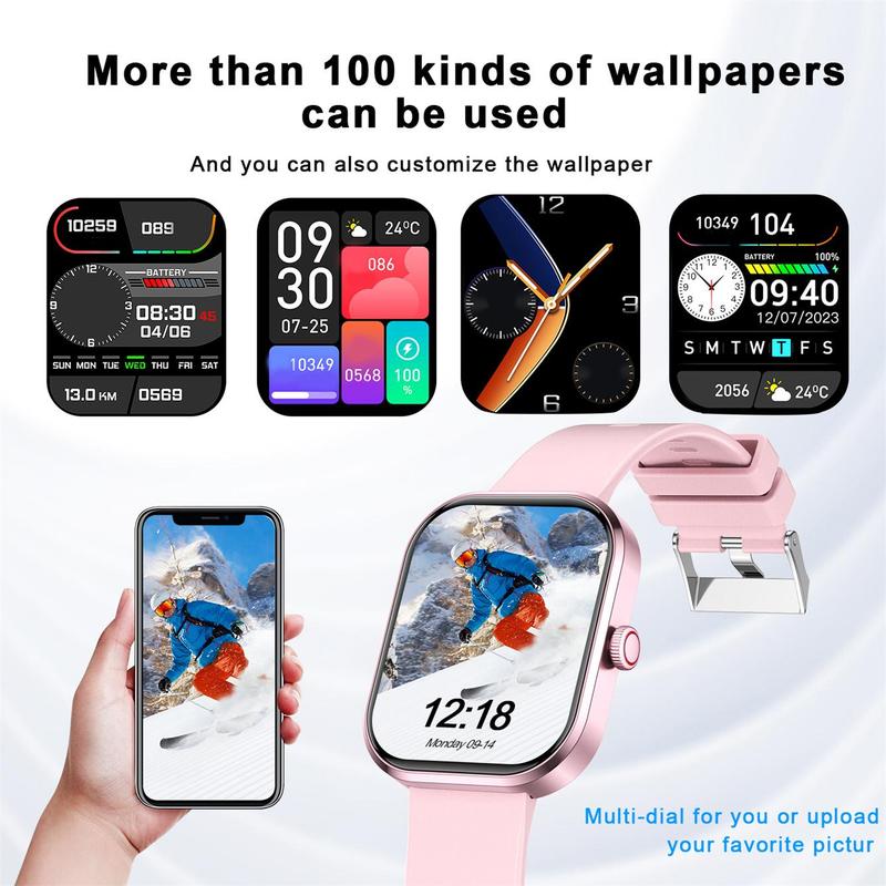 Smart Watch with Wireless Calling Dial, Multiple Sport Mode, Calling Reminder and Rejection, SMS Reminder, Custom Wallpaper, Smart & Wearable Devices for iPhone Andriod, Men's Tech Gadgets 2024