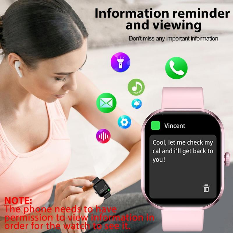 Smart Watch with Wireless Calling Dial, Multiple Sport Mode, Calling Reminder and Rejection, SMS Reminder, Custom Wallpaper, Smart & Wearable Devices for iPhone Andriod, Men's Tech Gadgets 2024