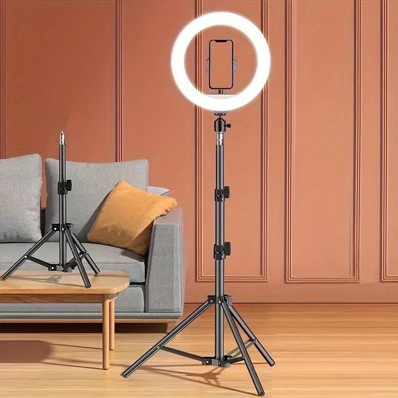 10-inch LED Ring Selfie Light With Mobile Phone Tripod Set, Compatible With Most Mobile Phones And Cameras, Suitable For Selfies Smartphone