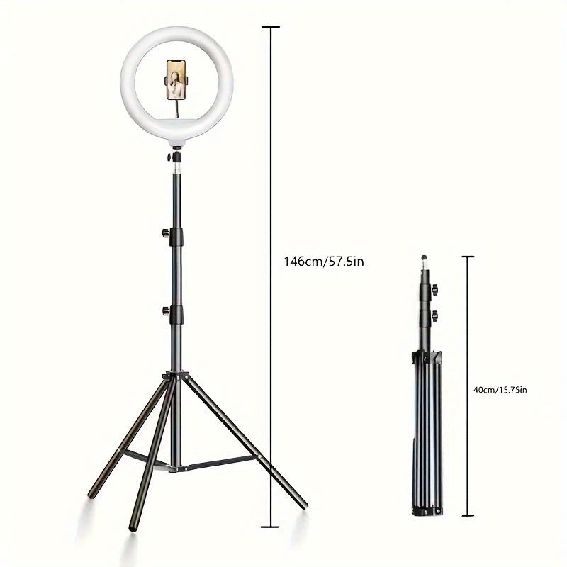 10-inch LED Ring Selfie Light With Mobile Phone Tripod Set, Compatible With Most Mobile Phones And Cameras, Suitable For Selfies Smartphone