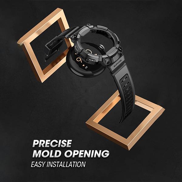 SUPCASE [Unicorn Beetle Pro] Series Case for Galaxy Watch Active 2   Active   6   5   4   3  [46mm,45mm,44mm,42mm,40mm], Rugged Protective Case with Strap Bands