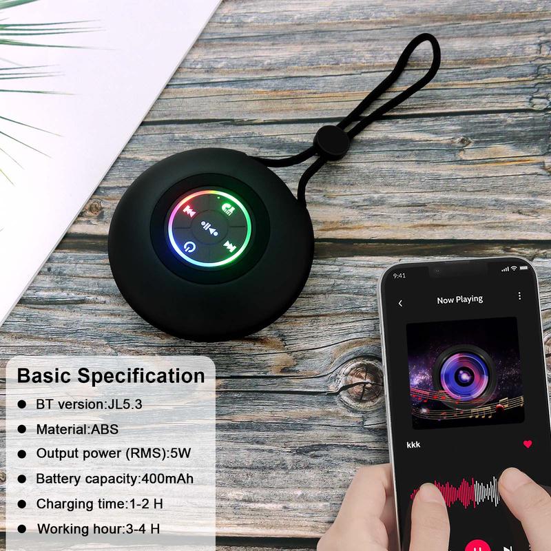 Portable Wireless Speaker With Hanging Rope,Bluetooth USB Rechargeable Lanyard Speaker,Outdoor Speaker with Carry Lanyard,Travel, Home