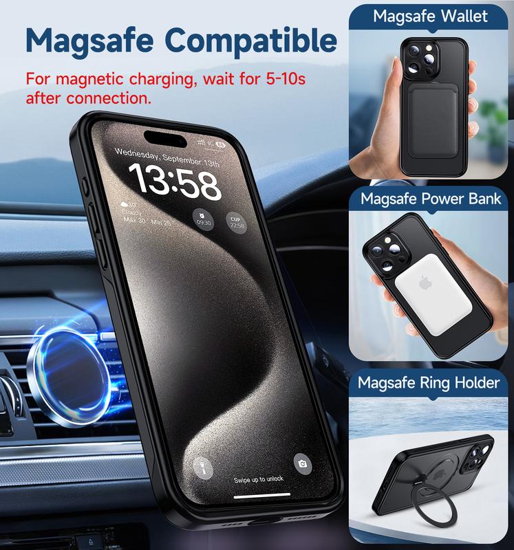 MAGIC JOHN Invisible 360° Magnetic Stand Protective Phone Case