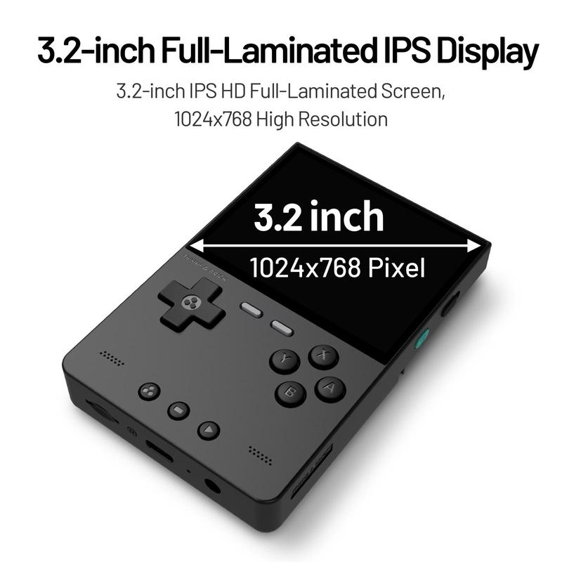 TRIMUI 3.2Inch Handheld Game Console, Rechargeable Retro Video Game Player, Ambient Light RGB Indicator Retro Game Console, Gift