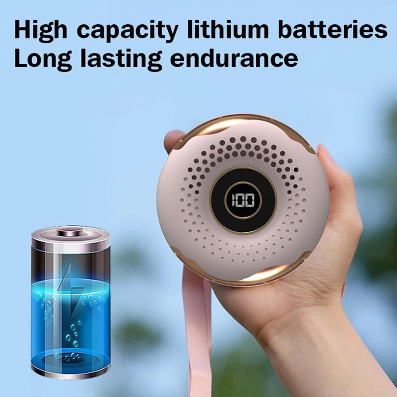 Portable Mini Air Conditioner, Rechargeable Creative Fan with LED Display Screen, Pocket Cooling Fan for Outdoor, Camping, Travel