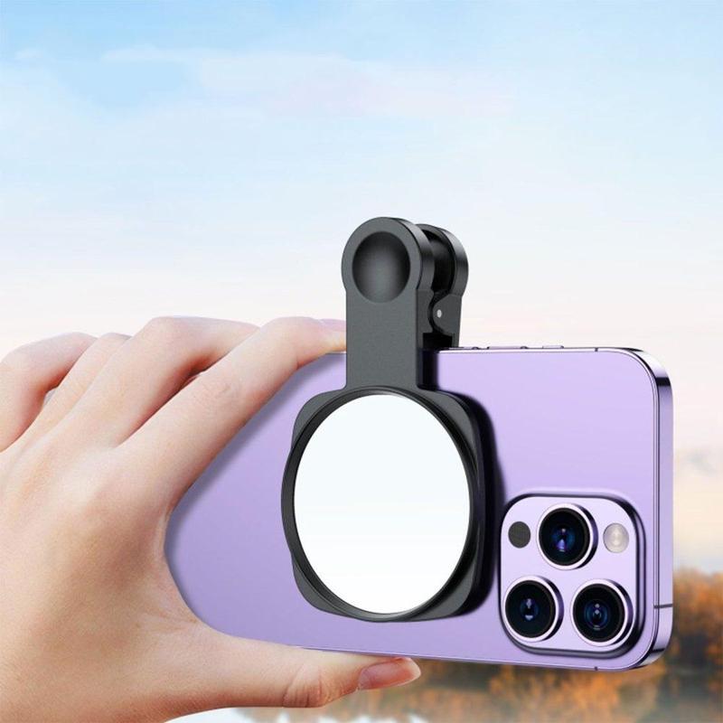 Phone Camera Mirror, Phone Clip-on Design Selfie Mirror, Selfie Accessories for Women & Girls, Fashion Phone Accessories