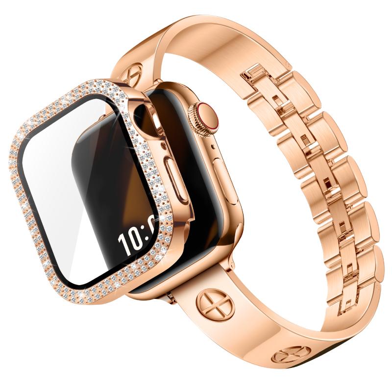 Missair Luxury Band & Protective Cover Case Compatible with Apple Watch Series 10-1 SE & Ultra- Women's Love Series Adjustable Wearable Accessories