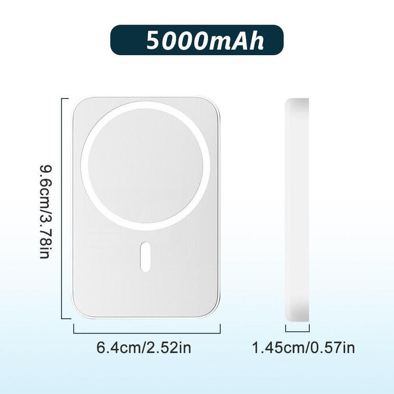 Portable Charger 5000mah, 10000mah Magnetic Power Portable Battery Pack Wireless Magnetic Charger for iPhone 15 14 13 12 Series, Charging Cable Not Included