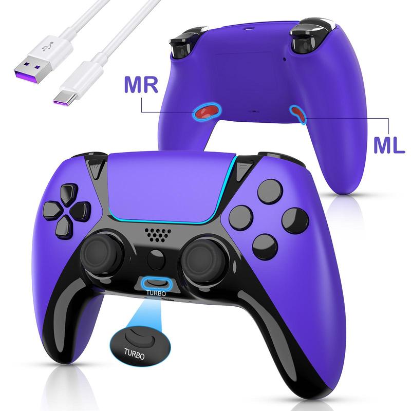 Bluetooth PC Controller for Black Myth: Wukong Fortnite Steam PS4, Features 2 Paddles and Turbo, Elite Wireless Mando with ALPS Precise No Drift Joystick, 1200mAh Battery, Gamepad for Multi-Platform Gaming Accessories for Android IOS Tesla