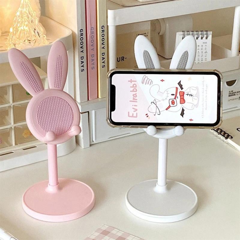 Lucky Rabbit Mobile Phone Holder Can Be Raised and Adjusted Student Desktop Lazy Home Selfie Live Support Shelf Phone Holder