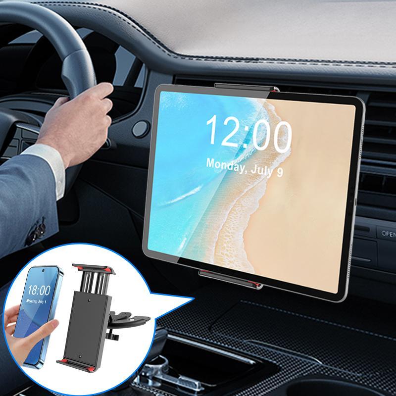 Car Slot Tablet & Phone Holder, Car Tablet & Phone Mount, Adjustable Thickness Car Tablet & Phone Holder, Compatible with 4.7-12 Inch Tablet & Phone