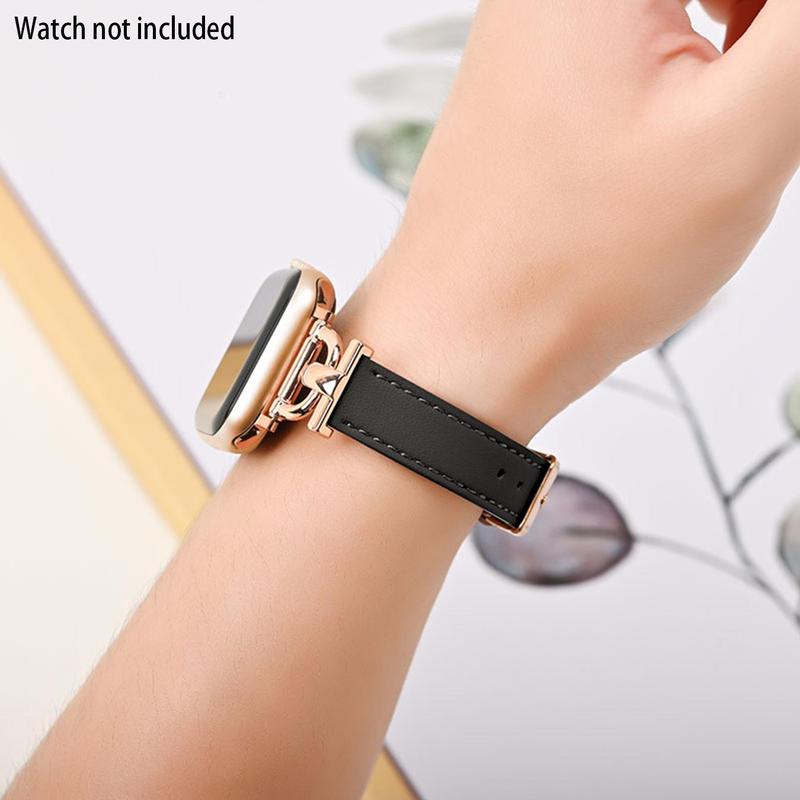 Women's PU Leather Slim Waist Apple Watch Band, 1 Count Watch Band for Apple Watch Series,Suitable Size for Ultra se 10 9 8  7 6 5 4 3 2 1