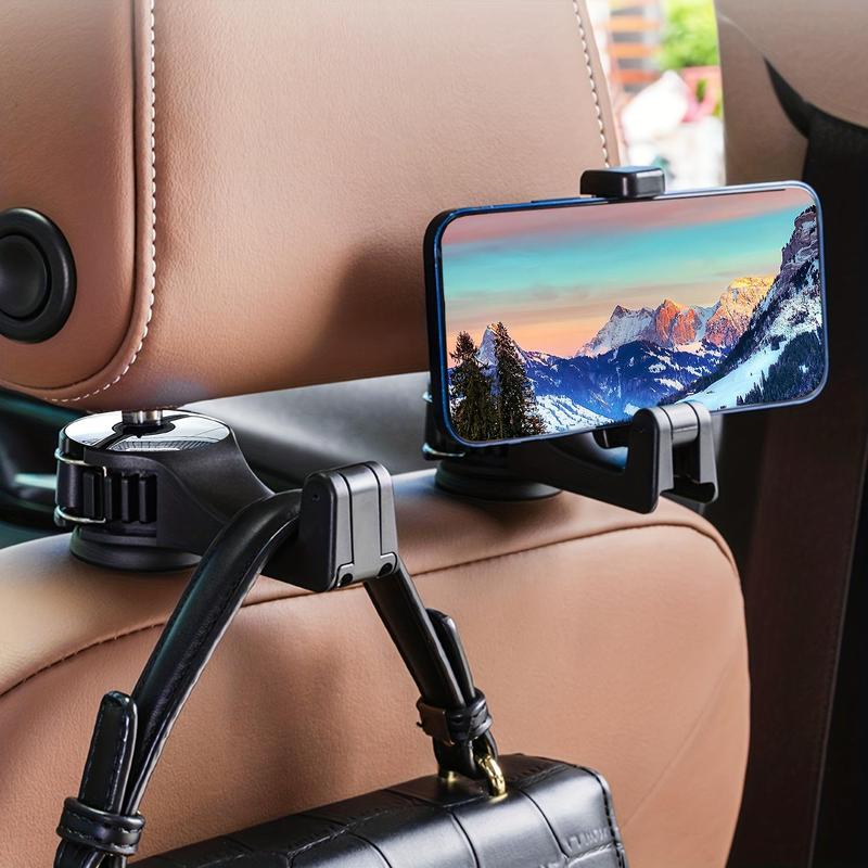 Car Seat Back Phone Holder, Multifunctional Car Seat Back Hook Storage Rack, Universal Car Interior Accessories for Smartphone