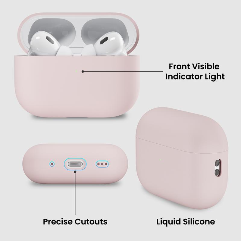 ORNARTO Compatible with AirPods Pro 2 Case 2022, Protective Soft Silicone for AirPods Pro 2nd Generation Case, Front LED Visible Skin Cover Accessories Handheld